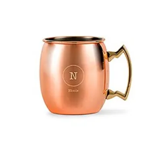 PERSONALIZED COPPER MOSCOW MULE DRINK MUG - CIRCLE MONOGRAM ETCHING