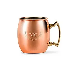 PERSONALIZED COPPER MOSCOW MULE DRINK MUG - WOODLAND MONOGRAM ETCHING