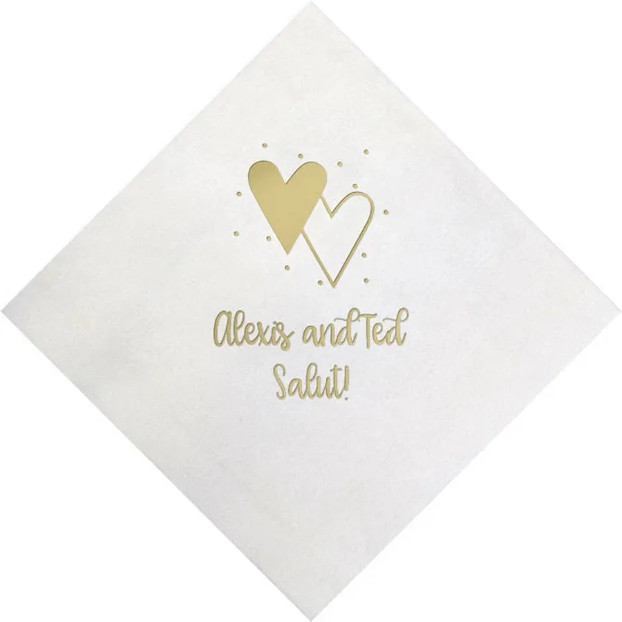 Personalized Disposable Bella Bamboo Wedding Cocktail Napkins