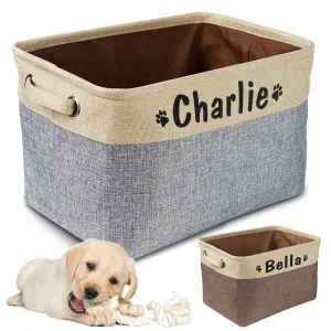 Personalized Dog Storage Basket