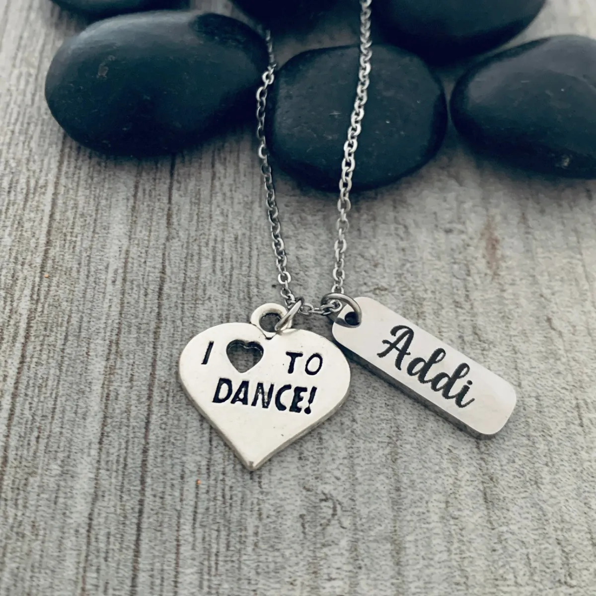 Personalized Engraved Love to Dance Necklace