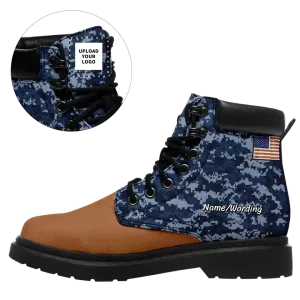 Personalized Flag Boots, Custom America Flag, Patriotic Boots,1921-23020120