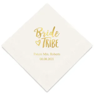 PERSONALIZED FOIL PRINTED PAPER NAPKINS - Bride Tribe

(50/pkg)