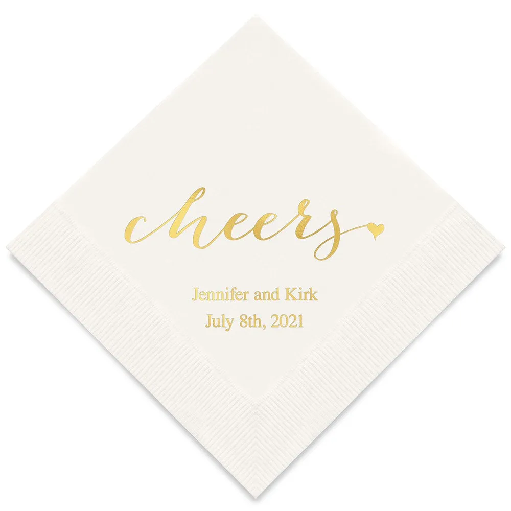 PERSONALIZED FOIL PRINTED PAPER NAPKINS - Cheers

(50/pkg)