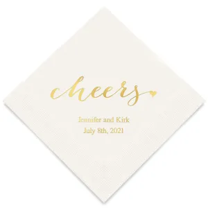 PERSONALIZED FOIL PRINTED PAPER NAPKINS - Cheers

(50/pkg)