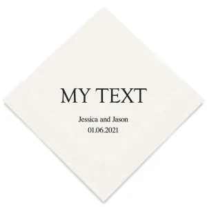 PERSONALIZED FOIL PRINTED PAPER NAPKINS - Custom Word
(50/pkg)