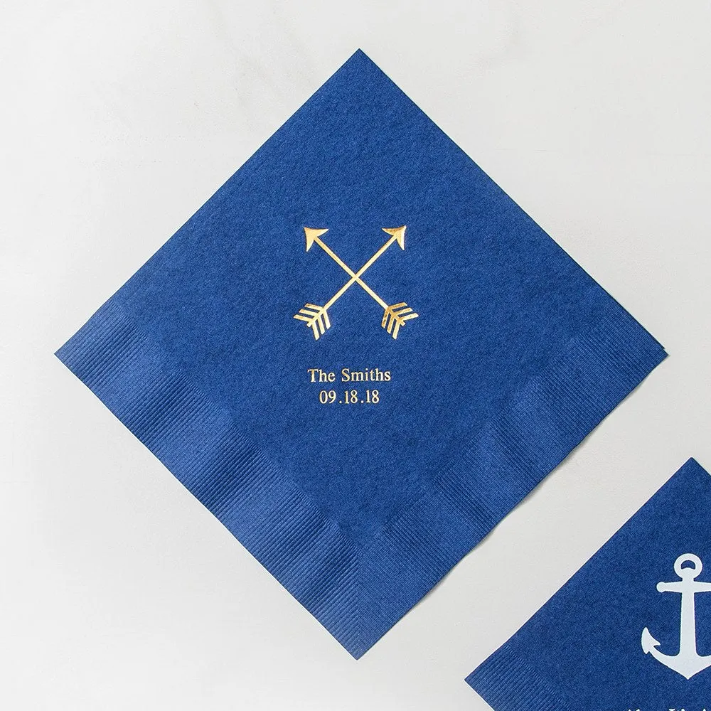 PERSONALIZED FOIL PRINTED PAPER NAPKINS - Double Arrows

(50/pkg)