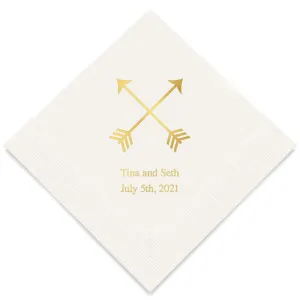 PERSONALIZED FOIL PRINTED PAPER NAPKINS - Double Arrows

(50/pkg)