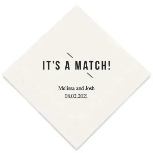 PERSONALIZED FOIL PRINTED PAPER NAPKINS - It’s A Match!

(50/pkg)