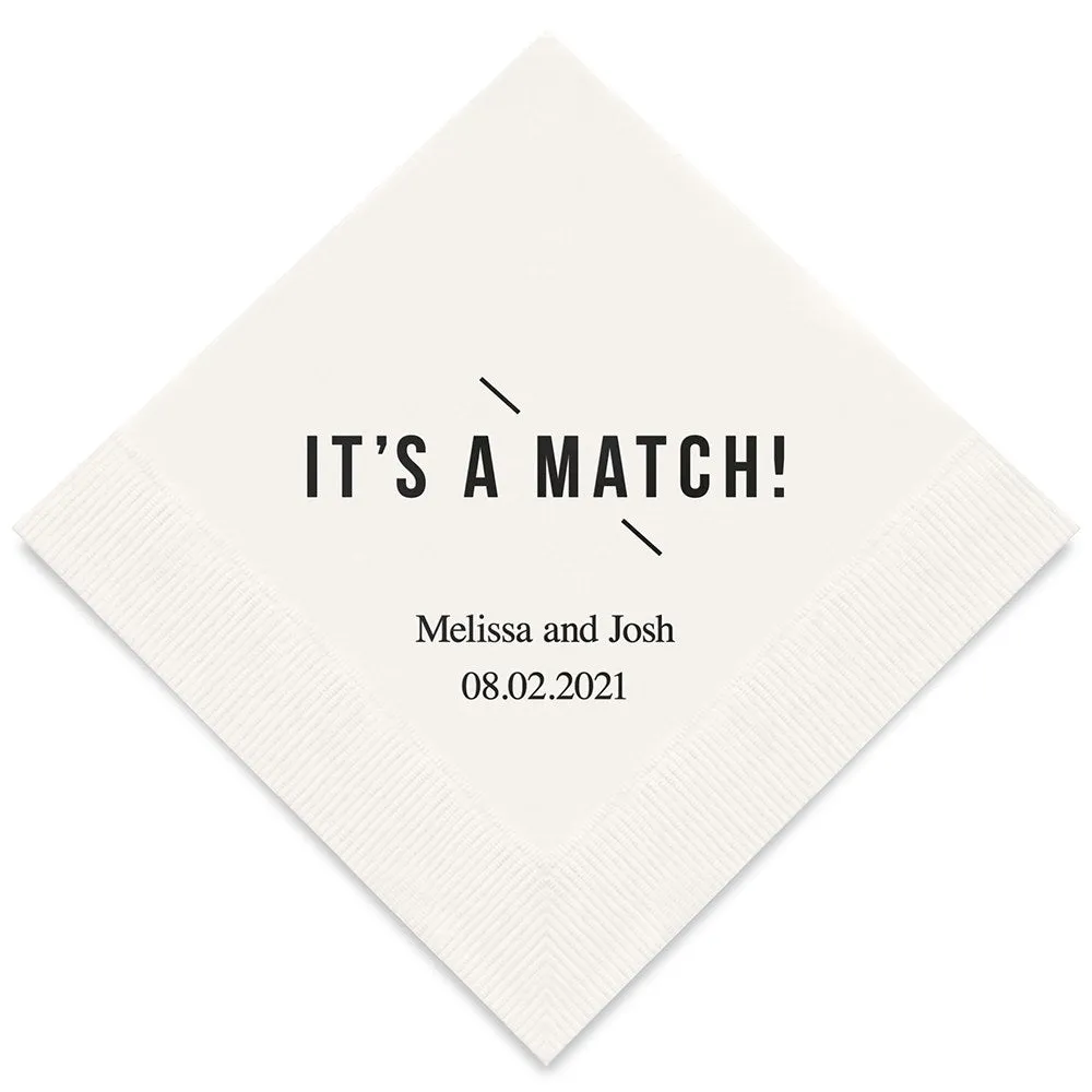 PERSONALIZED FOIL PRINTED PAPER NAPKINS - It’s A Match!

(50/pkg)