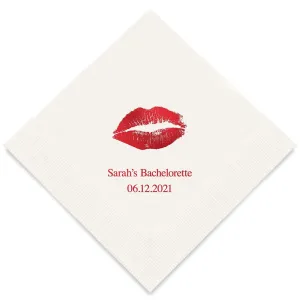 PERSONALIZED FOIL PRINTED PAPER NAPKINS - Kiss
(50/pkg)