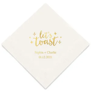 PERSONALIZED FOIL PRINTED PAPER NAPKINS - Let’s Toast

(50/pkg)