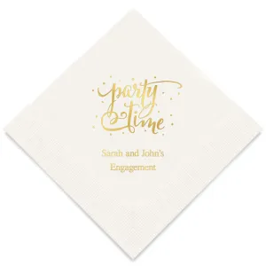 PERSONALIZED FOIL PRINTED PAPER NAPKINS - Party Time

(50/pkg)