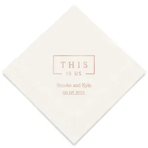 PERSONALIZED FOIL PRINTED PAPER NAPKINS - This Is Us

(50/pkg)