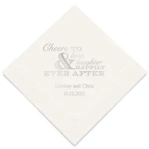 PERSONALIZED FOIL PRINTED PAPER NAPKINS - Wedding Cheer (50/pkg)