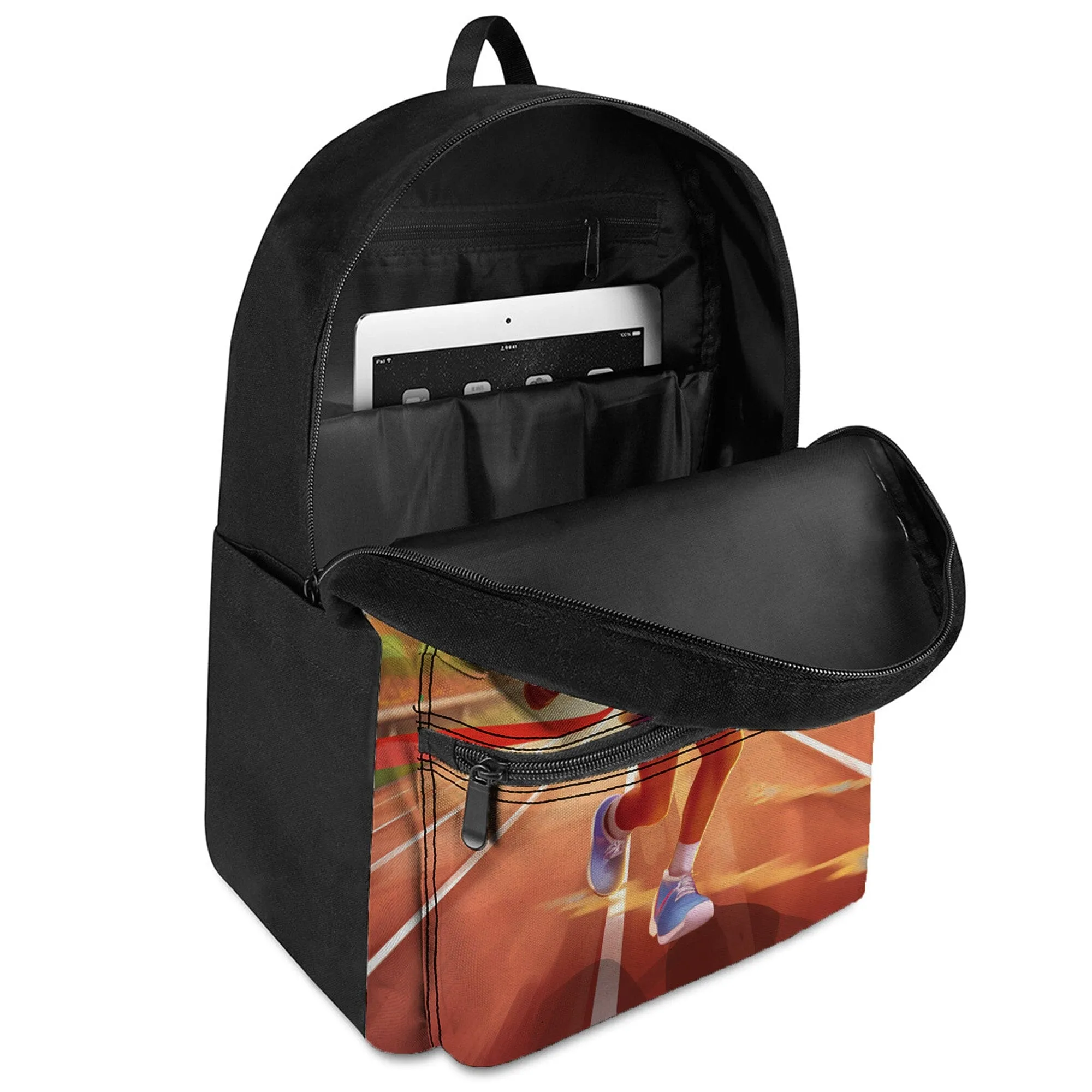 Personalized Little Afro Athlete Kid Backpack And Lunch Bag Set