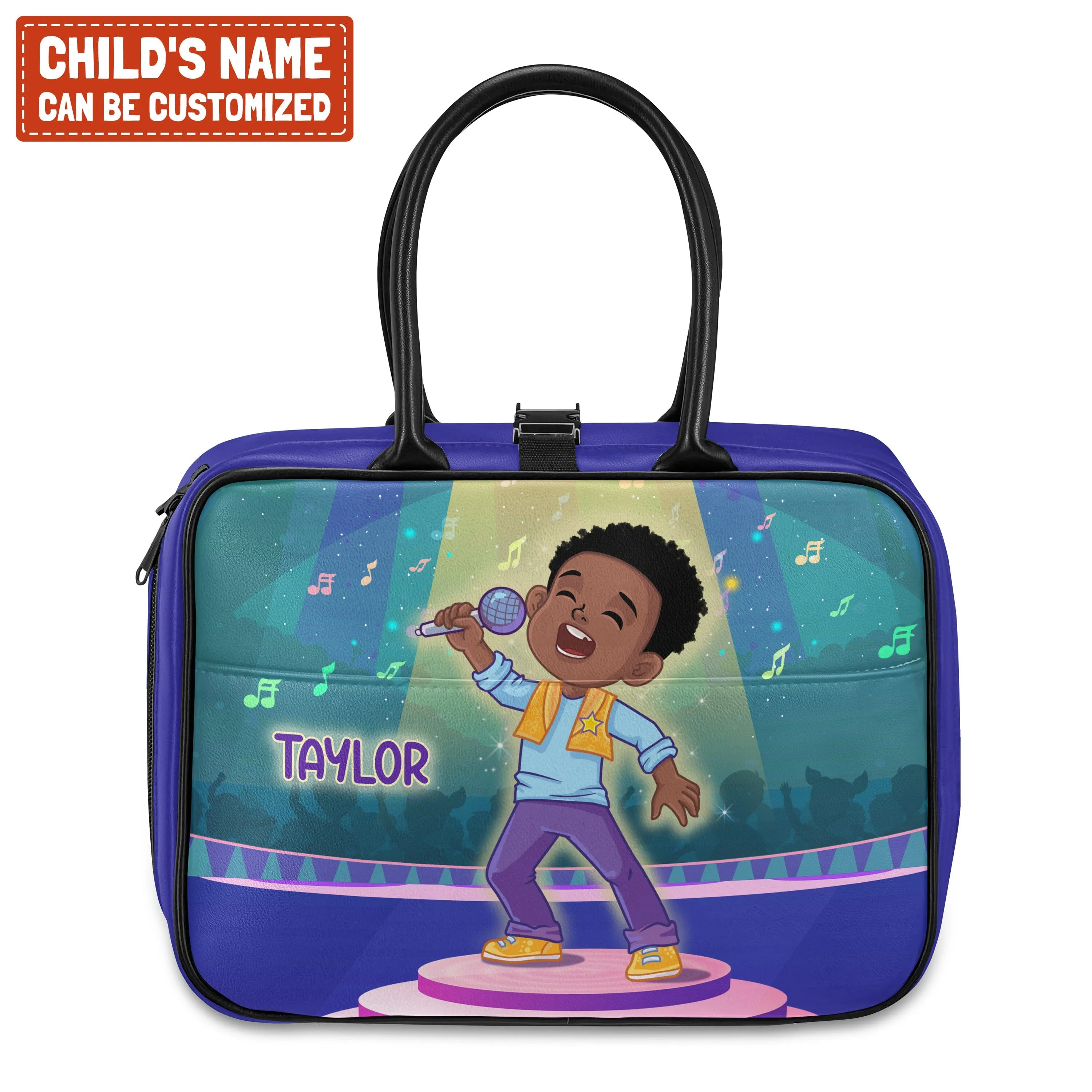 Personalized Little Afro Singer Lunch Bag For Kids (Without Containers)