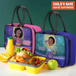 Personalized Little Afro Singer Lunch Bag For Kids (Without Containers)