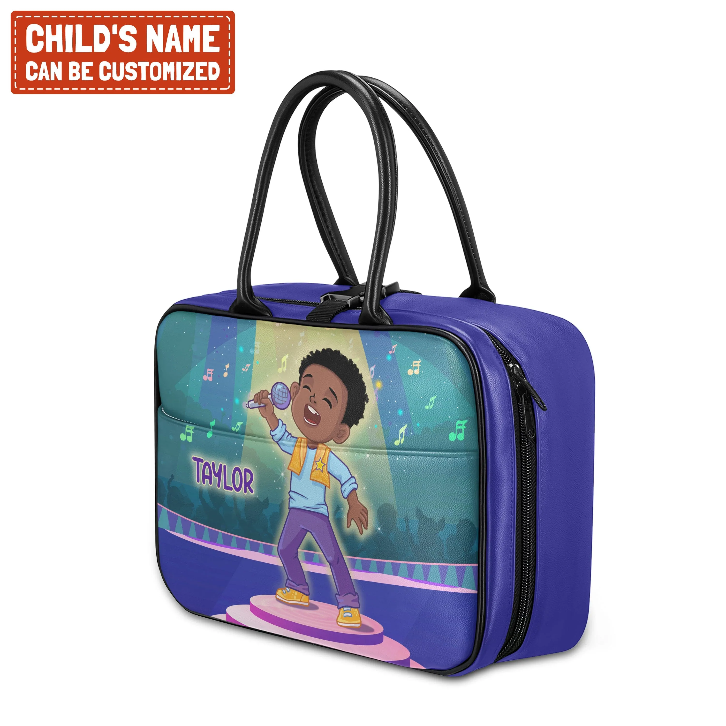 Personalized Little Afro Singer Lunch Bag For Kids (Without Containers)