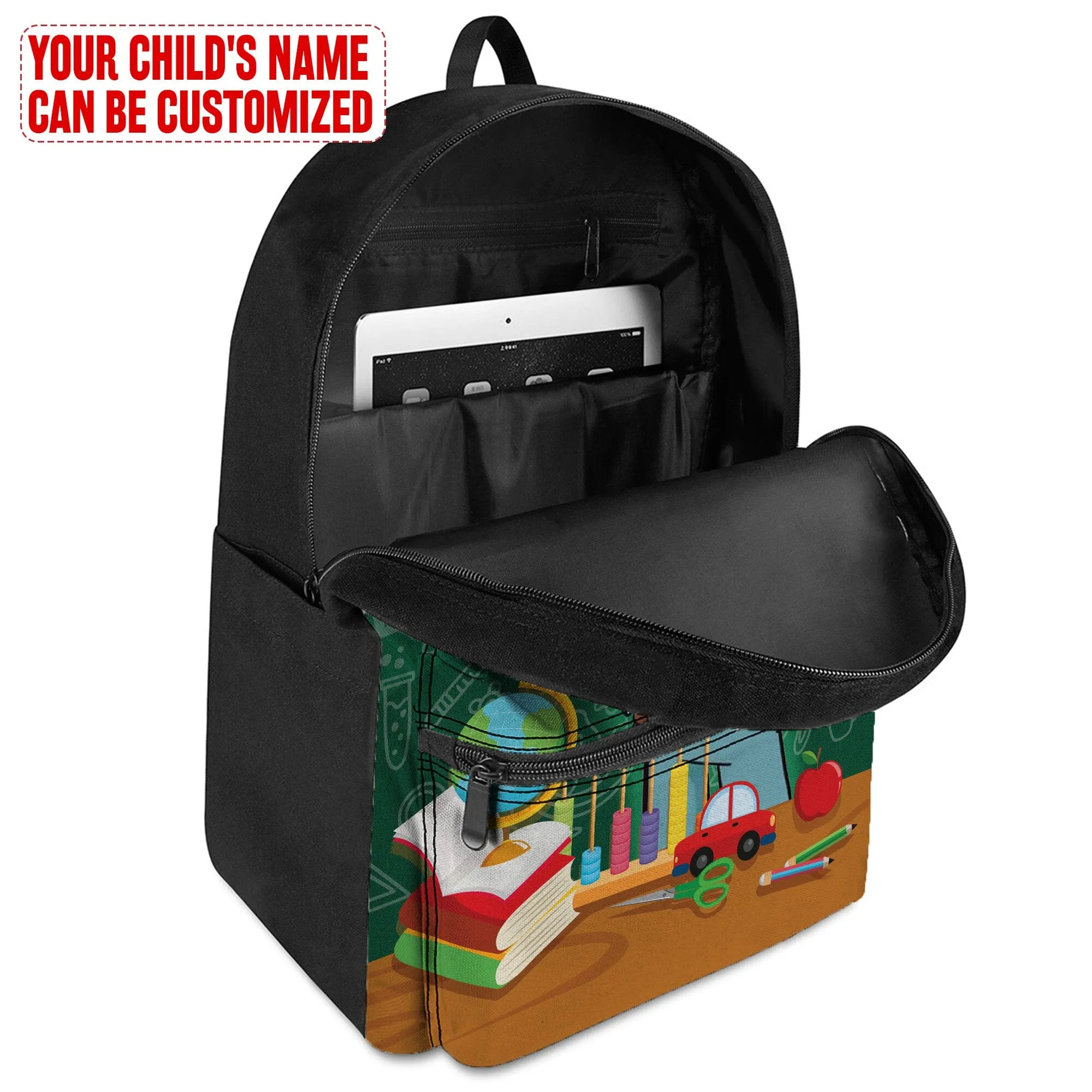 Personalized Little Afro Teacher Kid Backpack And Lunch Bag Set