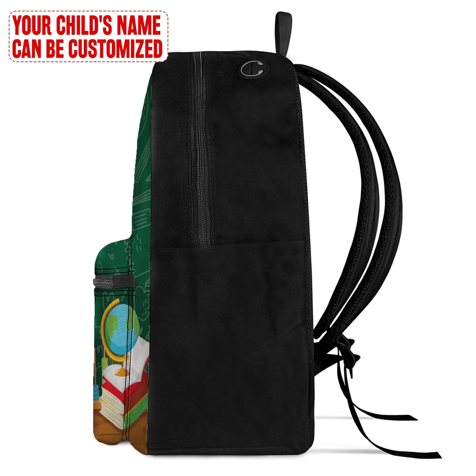 Personalized Little Afro Teacher Kid Backpack And Lunch Bag Set