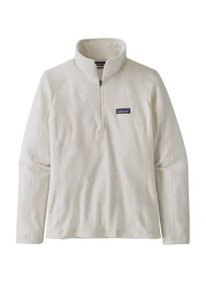 Personalized Patagonia Women&#x27;s Birch White Micro D Quarter-Zip Pullover Custom Logo