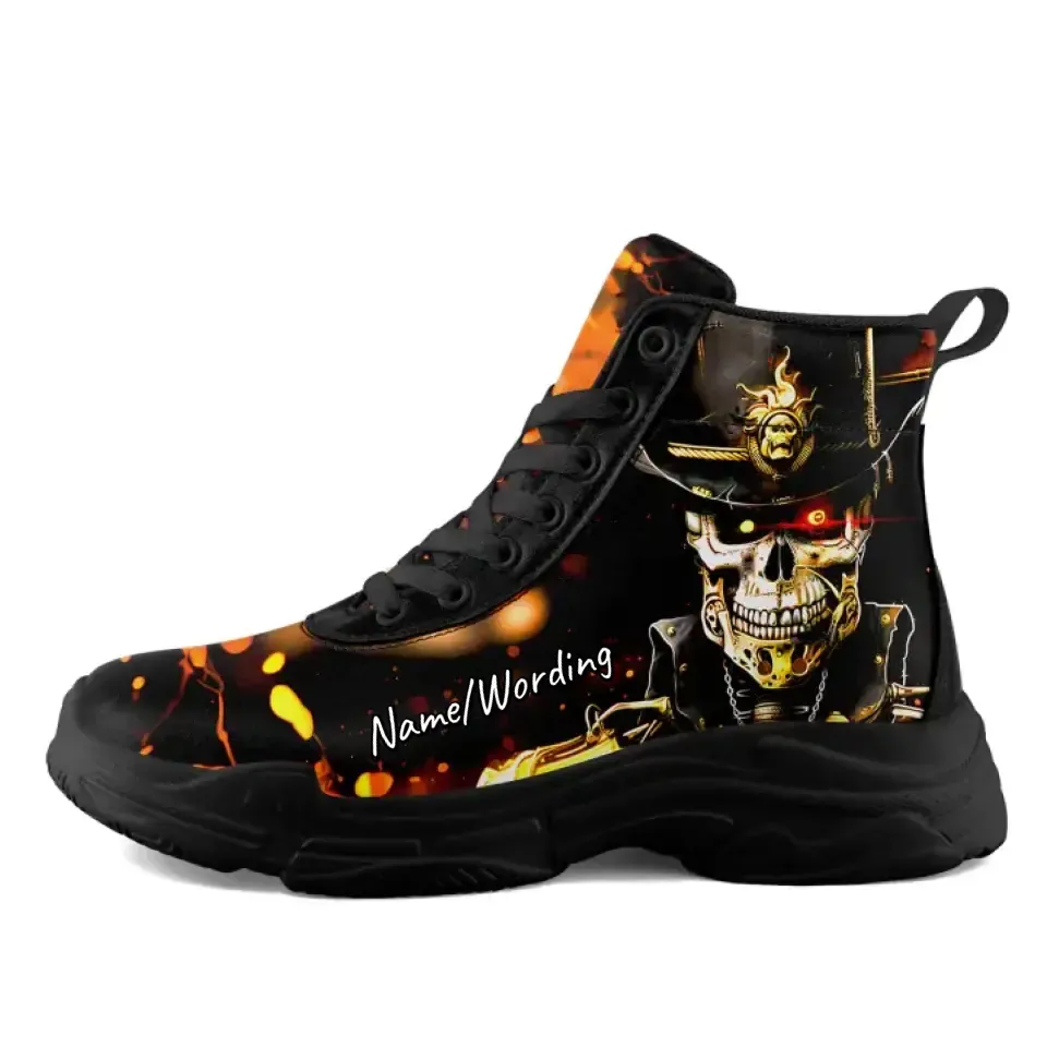 Personalized Skull Sneakers, Custom Bat, Ghost Shoes,  High-Top Shoes for Halloween Gift