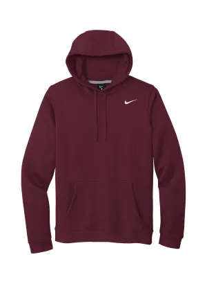 Personalized Team Dark Maroon Nike Club Fleece Hoodie Men&#x27;s 