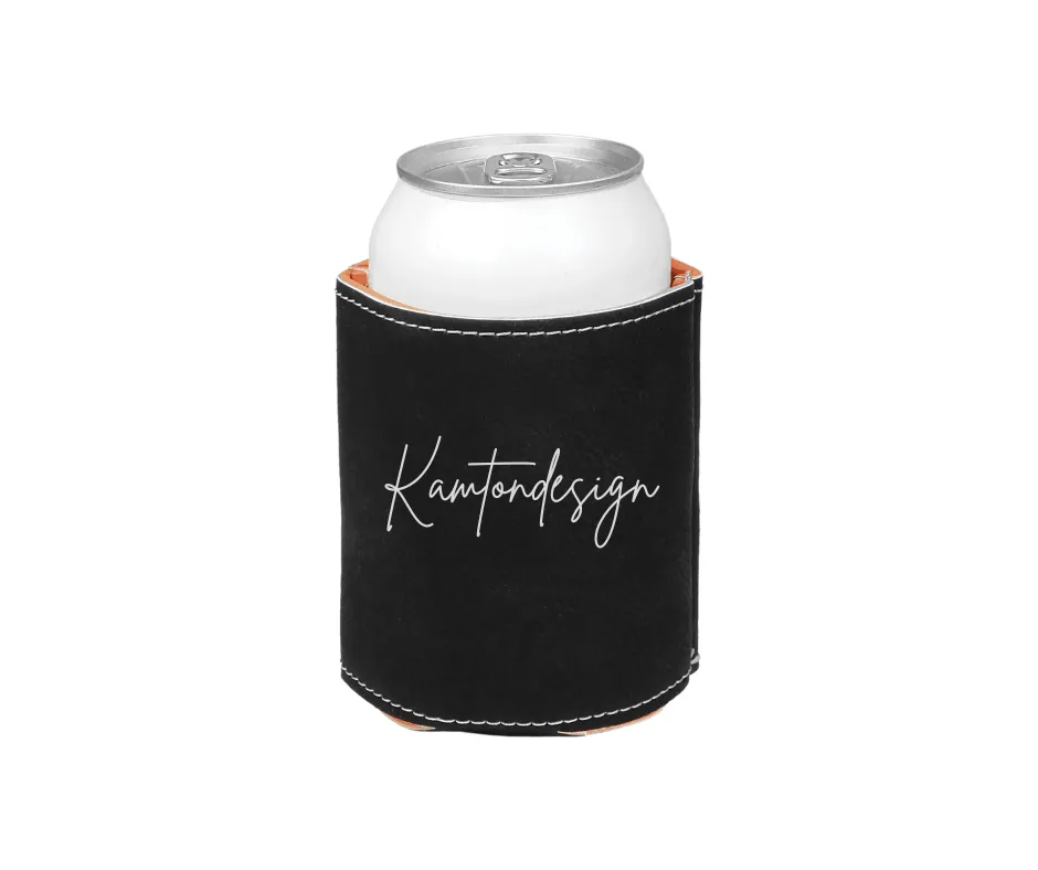 Personalized Vegan Leather Koozies