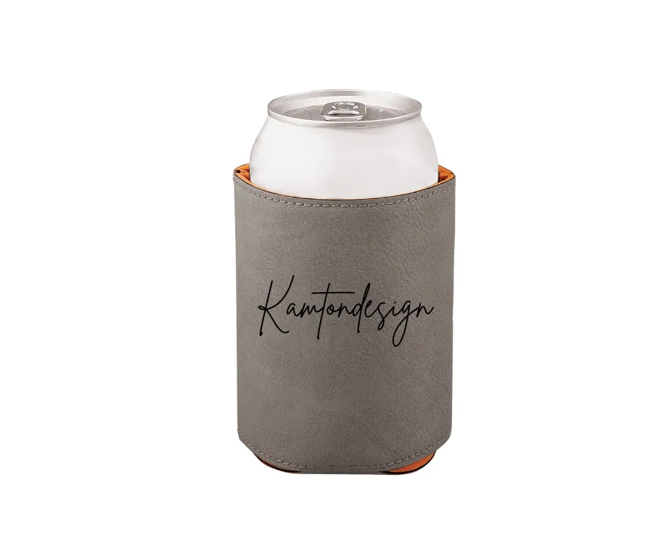 Personalized Vegan Leather Koozies