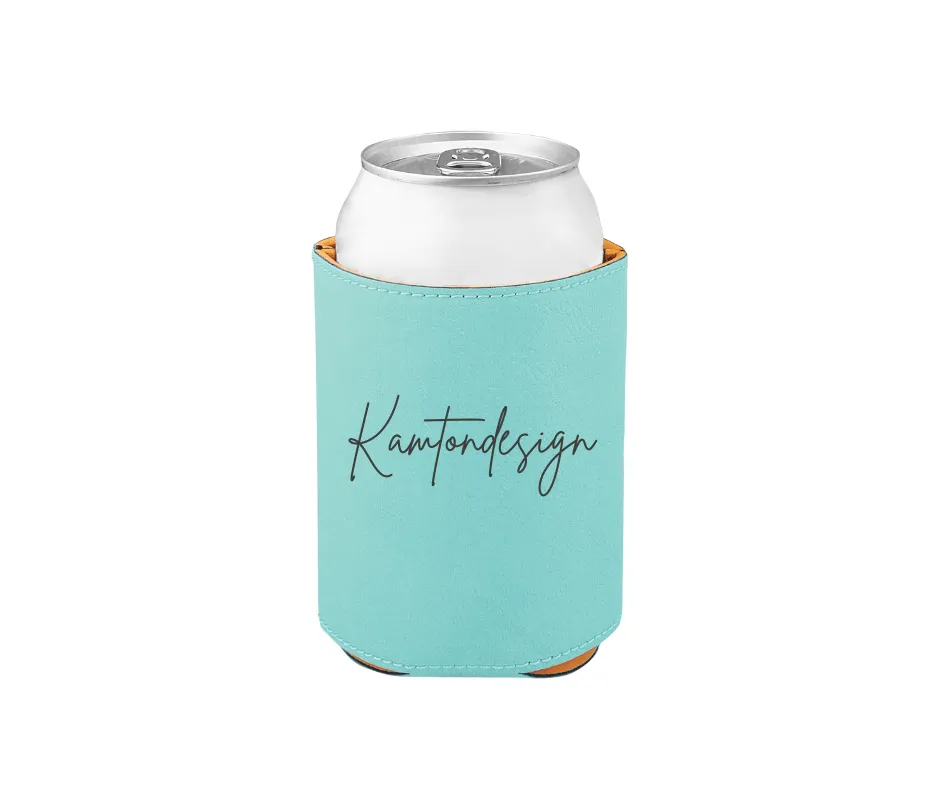 Personalized Vegan Leather Koozies