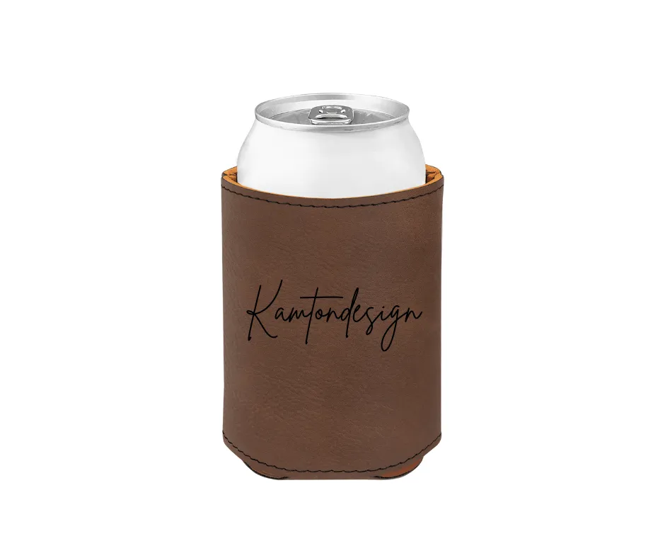 Personalized Vegan Leather Koozies