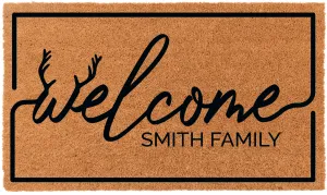 Personalized Welcome Christmas Mat