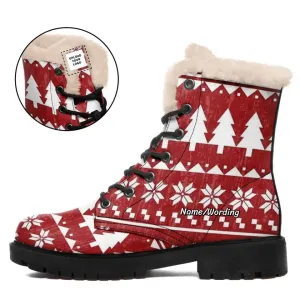 Personalized X-Max Boots, Custom Warm-Fur Santa Boots, Christmas Gift,WB-23020123