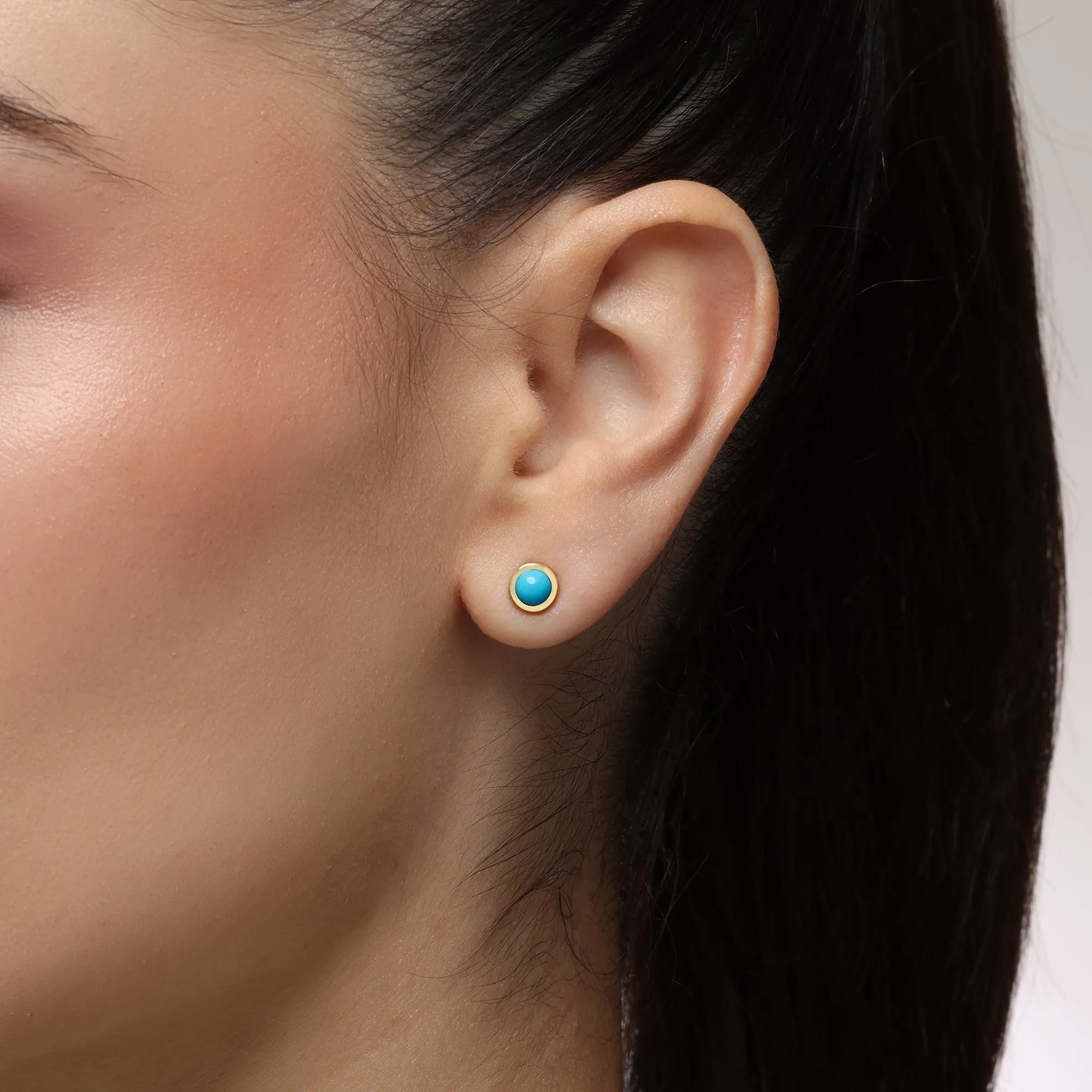 Petite Bubble Turquoise Stud Earring