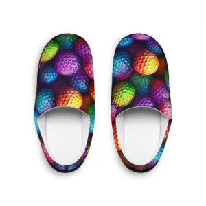 Psychedelic Golf ball Men's Indoor Slippers