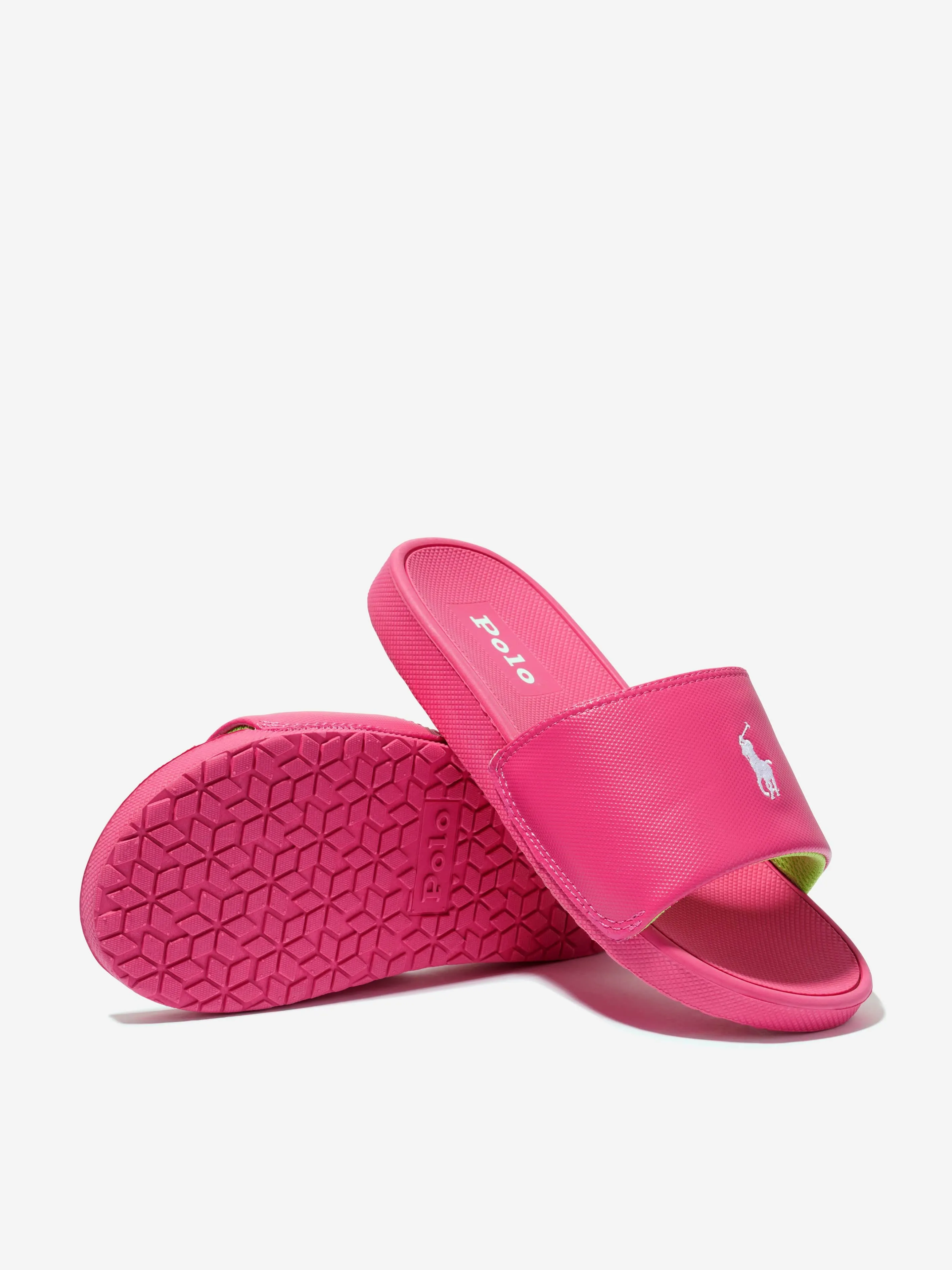 Ralph Lauren Girls Cayson II Sliders in Pink