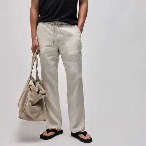 Relaxed Linen Pant - Salt Pigment