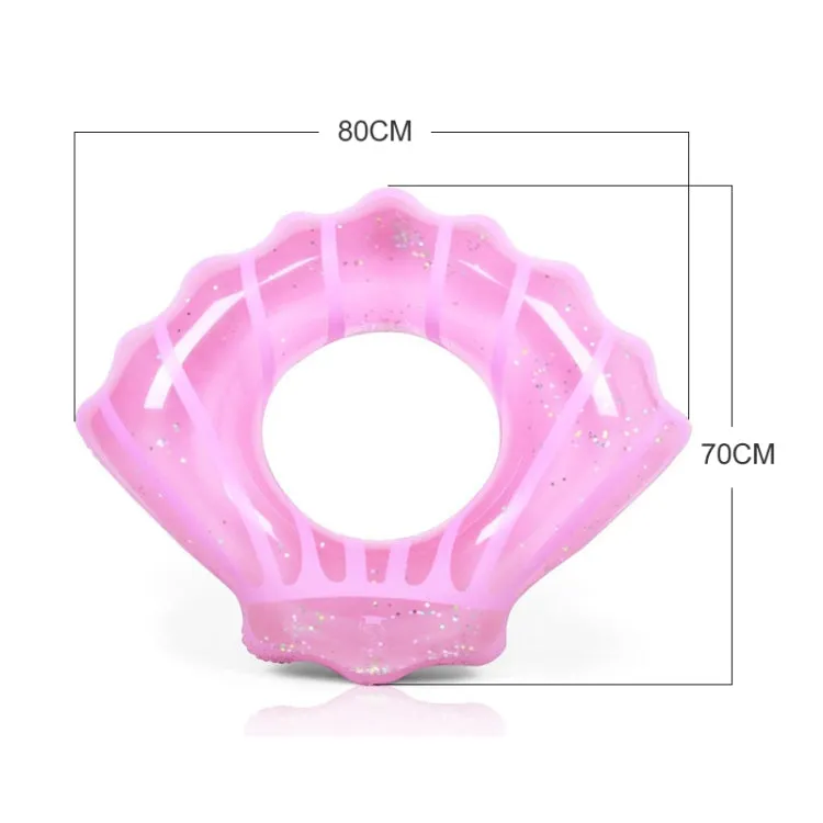 Shell Shape Inflatable Swimming Ring Lifesaving Ring Axillary Ring, Size: S,70x80cm(Pink)