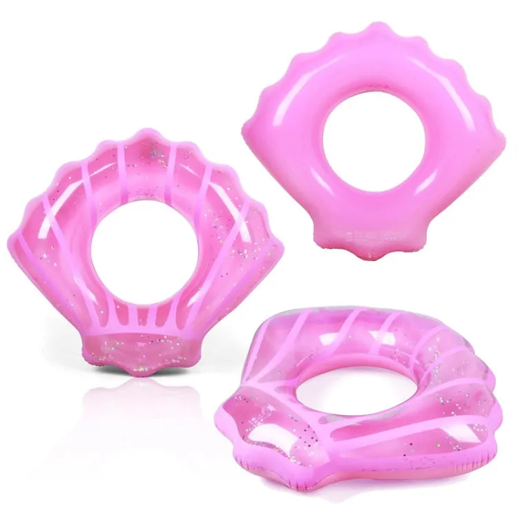 Shell Shape Inflatable Swimming Ring Lifesaving Ring Axillary Ring, Size: S,70x80cm(Pink)