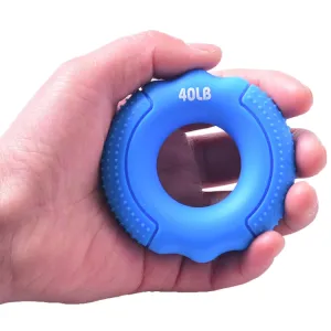 Silicone Gripper Finger Exercise Grip Ring, Specification: 40LB (Dot Blue)