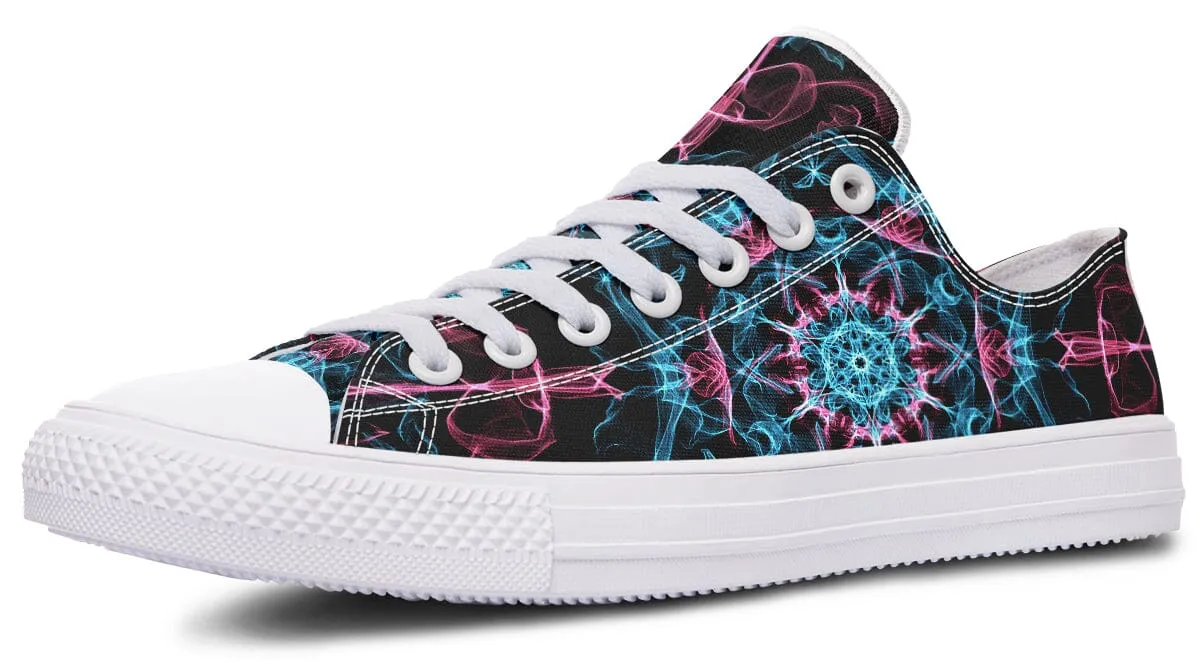 Smokey Blue Mandala Low Top Shoes