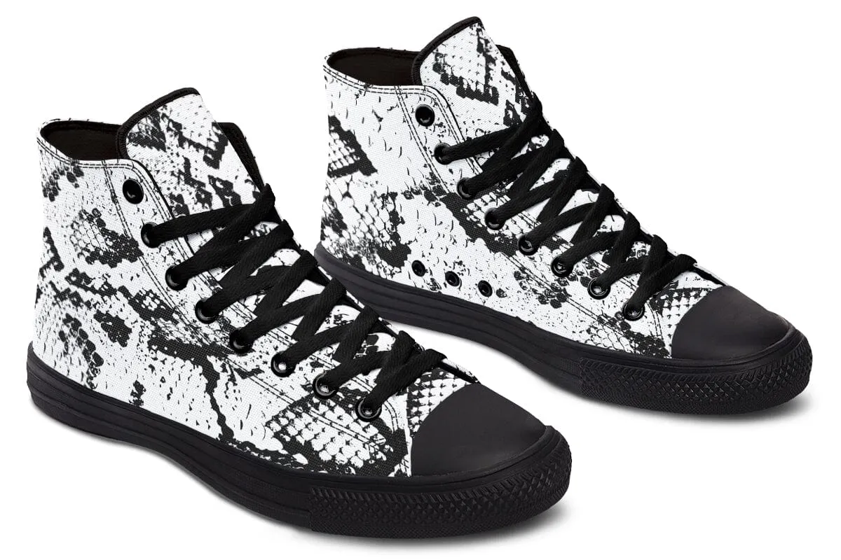 Snake Skin High Top Shoes