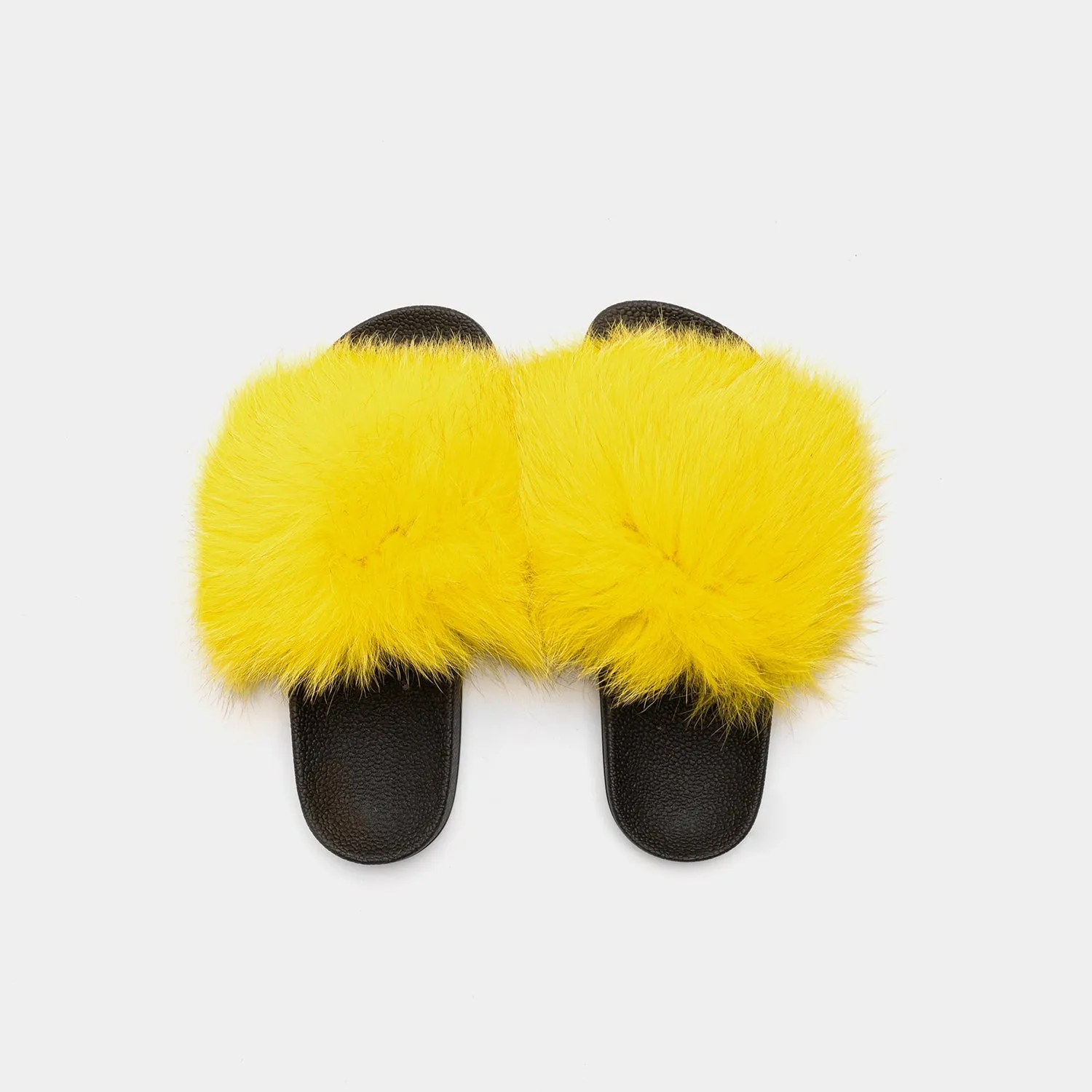 St. Moritz-Slipper With Yellow Fox Hair