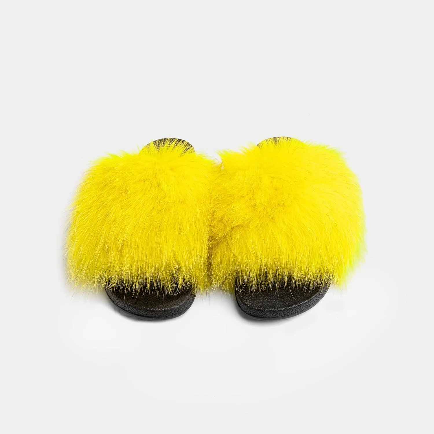 St. Moritz-Slipper With Yellow Fox Hair