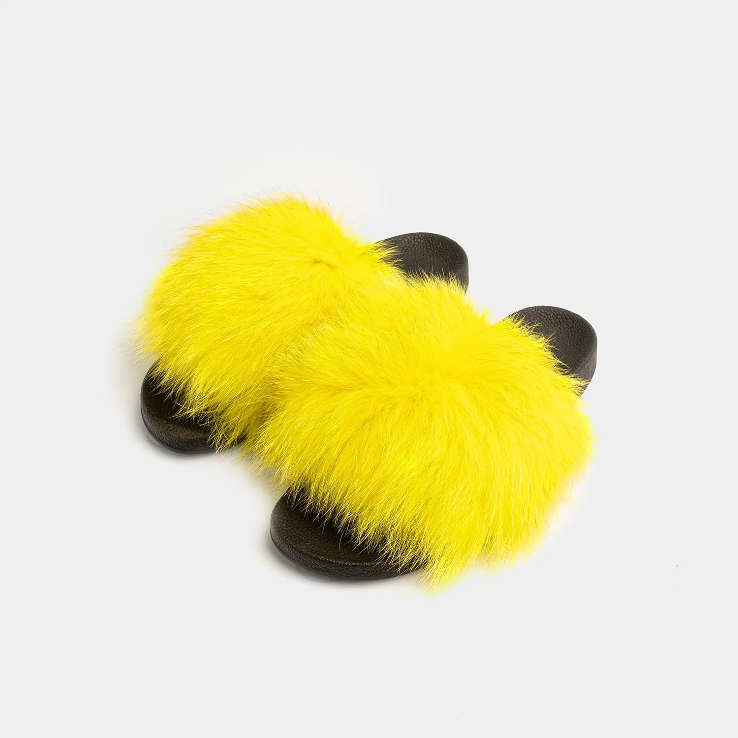 St. Moritz-Slipper With Yellow Fox Hair