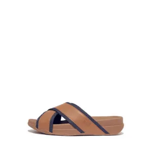 Surfer Men's Webbing/Leather Cross Slides