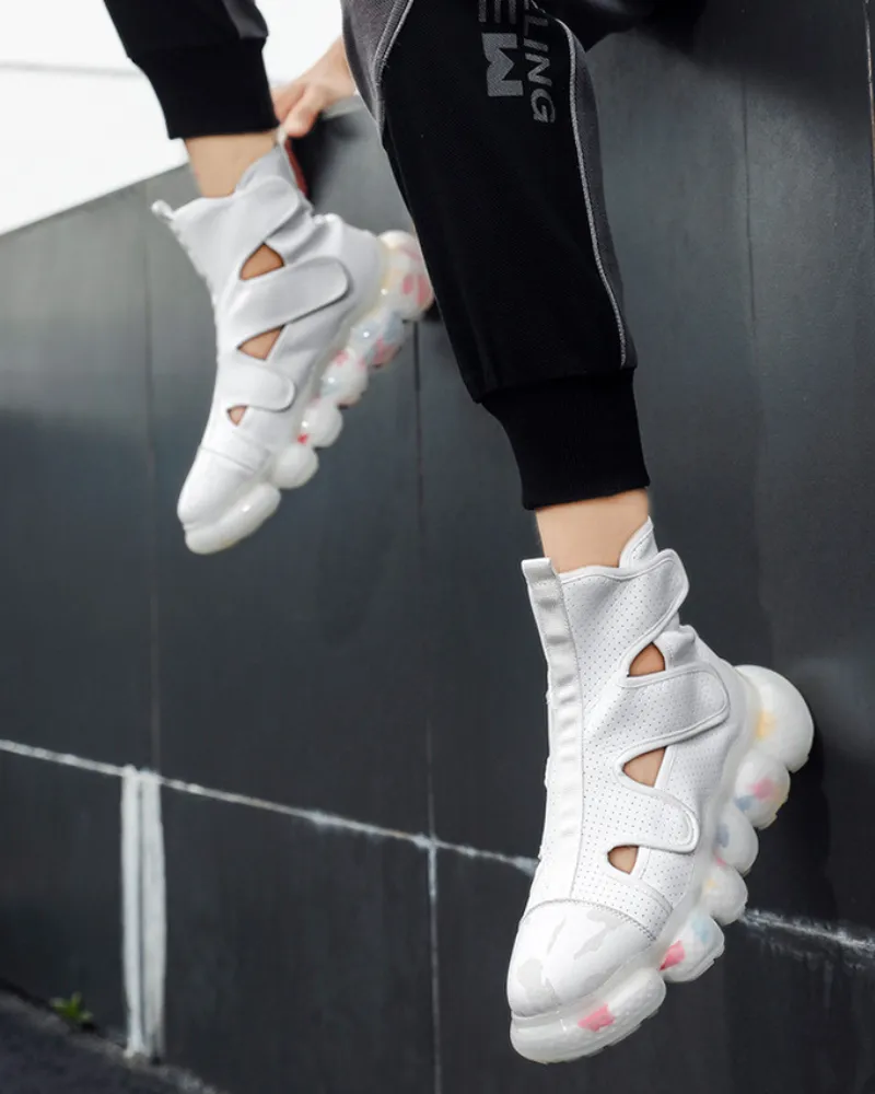 Techwear Hollowed-Out High-Top Sandals Sneakers