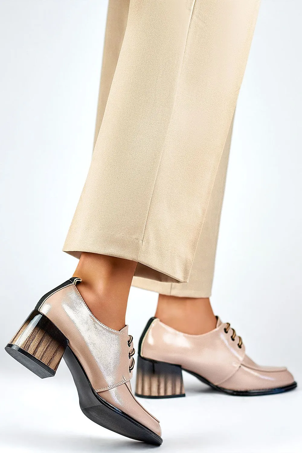 TEEK - Ombre Patent Low Heeled Shoes