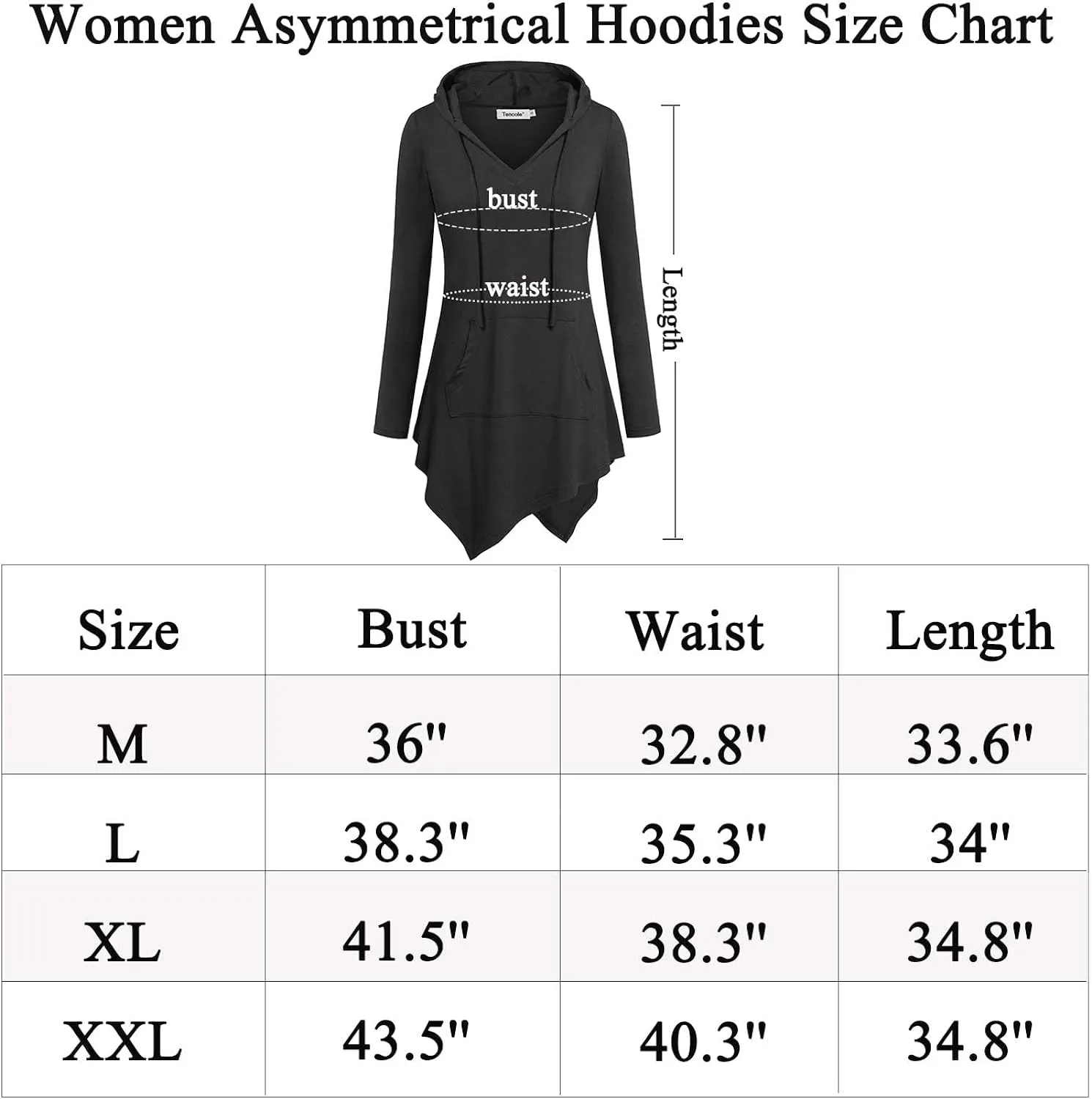 Tencole Womens Hoodies Pullover Sweatshirts Long Sleeve Tops Casual Tunic with Pocket